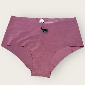 Victoria’s Secret Medium Purple Black Cat Halloween Seamless Panties
